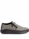 Giuseppe Zanotti monogram print slip-on sneakers - Black