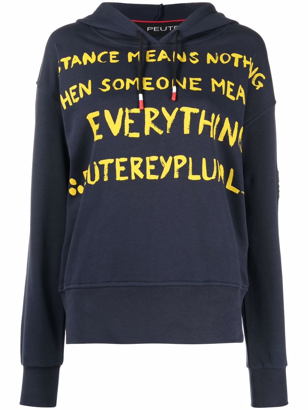 фото Peuterey slogan-print long-sleeved hoodie