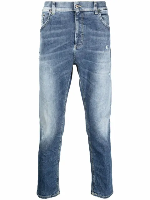 DONDUP stonewashed cropped jeans