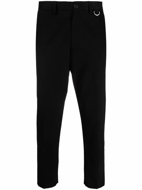 Brand straight-leg cropped chinos 