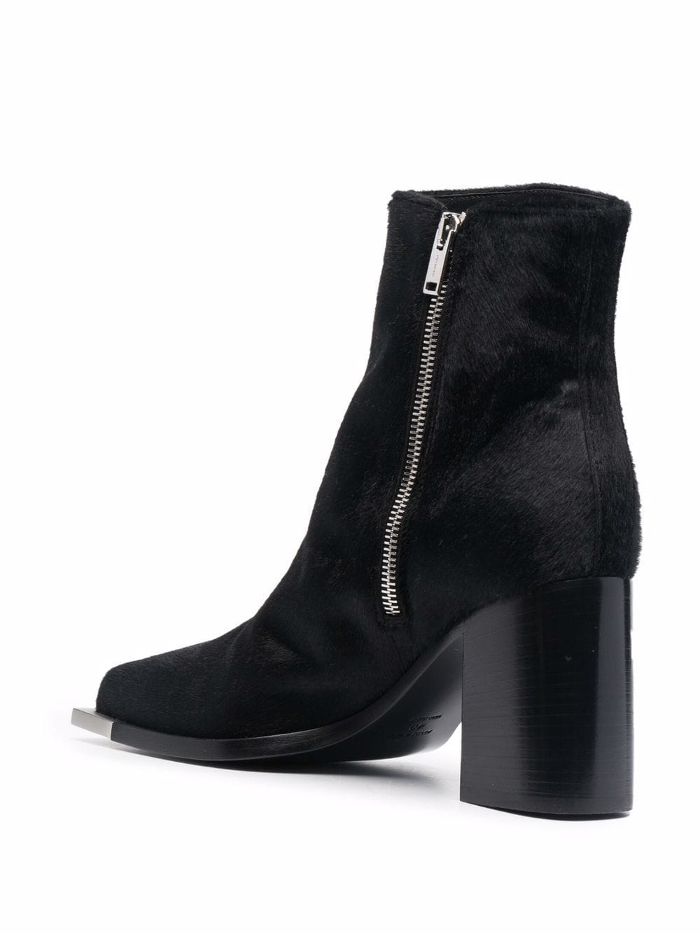 peter do everyday metal-top leather boots - black