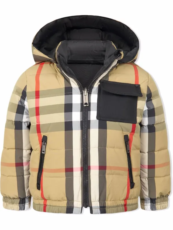 reversible recycled nylon re down puffer jacket