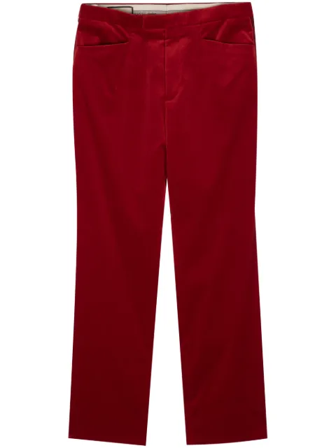 Gucci pantalones de terciopelo rectos