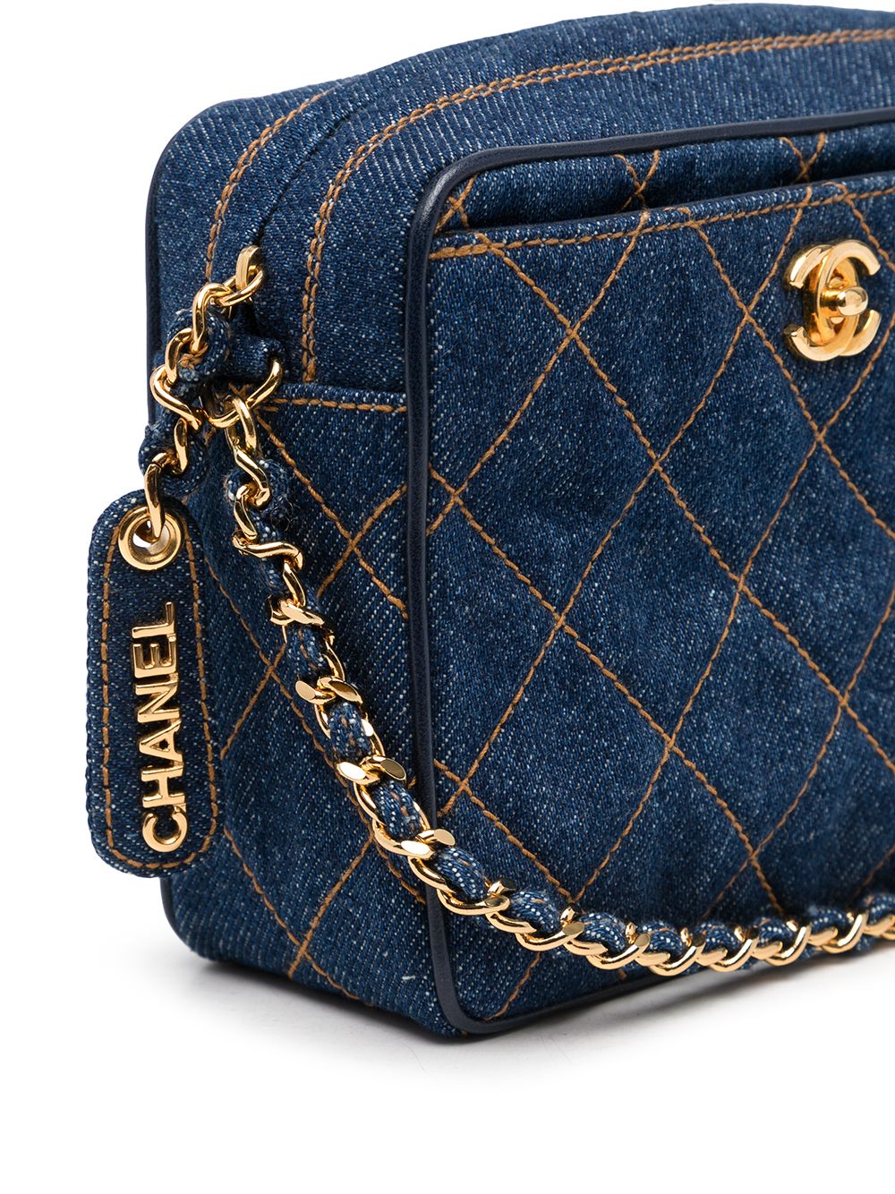 фото Chanel pre-owned джинсовая сумка через плечо 1997-го года с логотипом cc