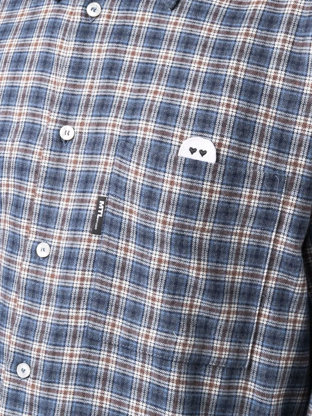 фото Mtl studio клетчатая рубашка с нашивкой