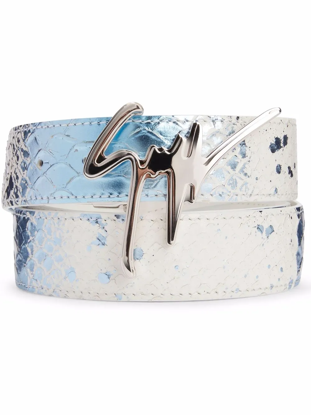 

Giuseppe Zanotti logo plaque belt - Multicolour