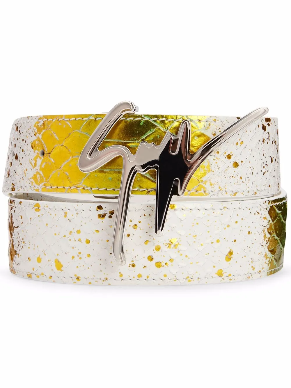 

Giuseppe Zanotti logo plaque belt - Multicolour