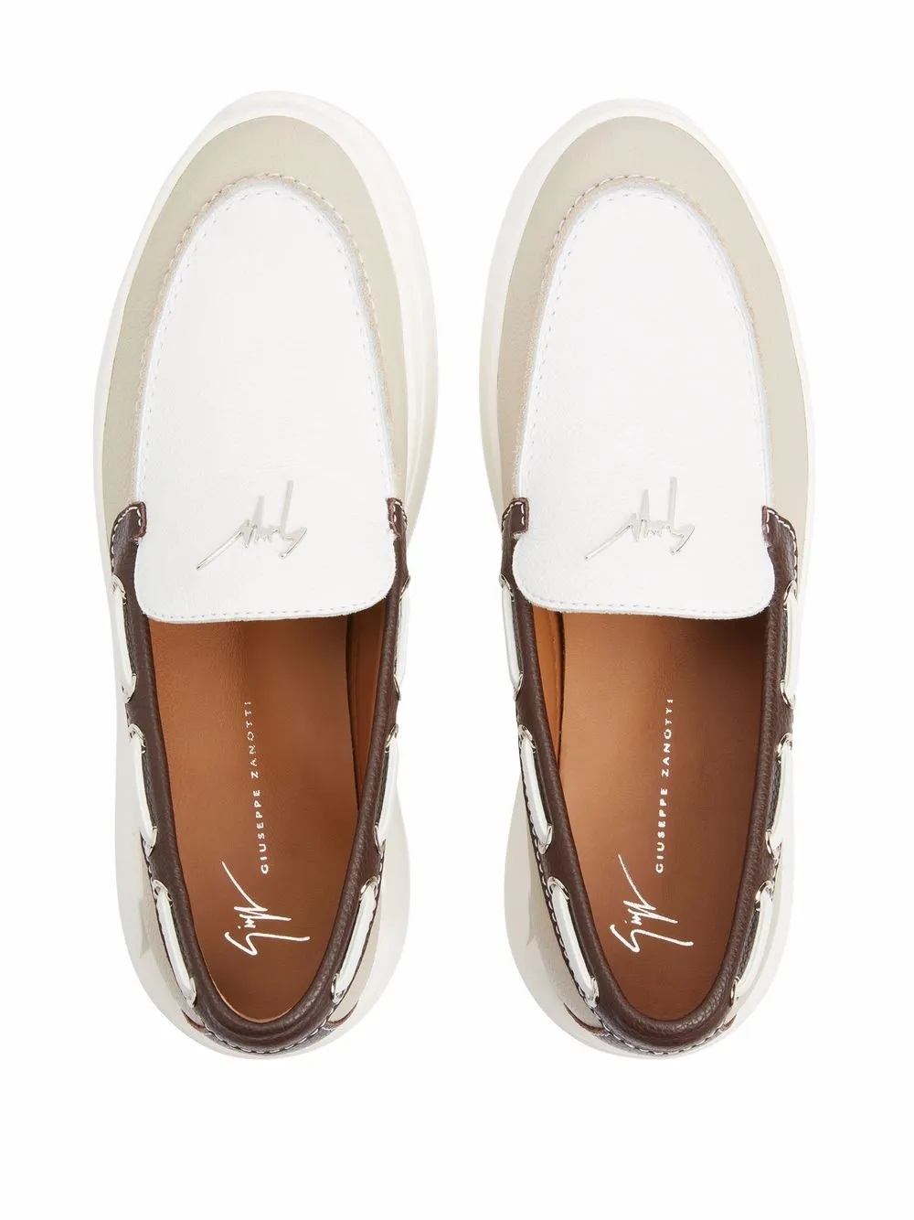 Giuseppe Zanotti Conley colour-block loafers White