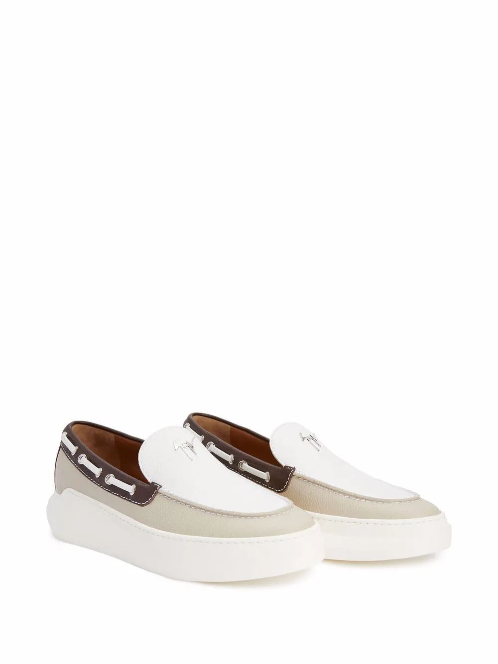 Giuseppe Zanotti Conley colour-block loafers White