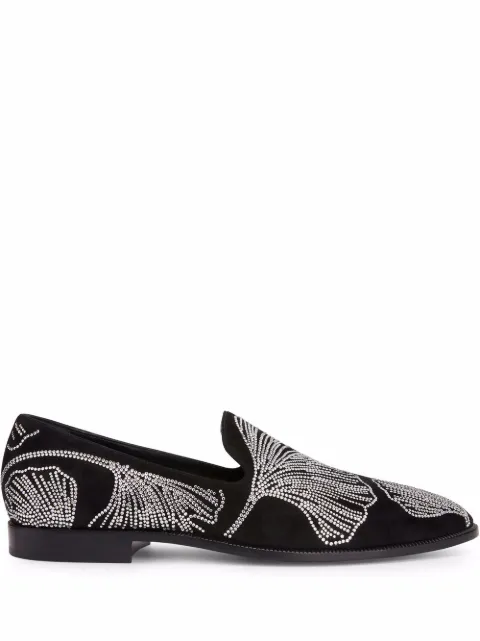 Giuseppe Zanotti mocasines Jareth con detalle de cristal