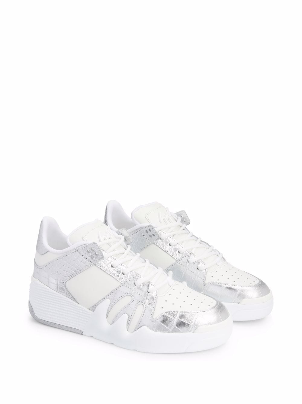 Giuseppe Zanotti Sneakers met krokodillenleer-effect - Wit