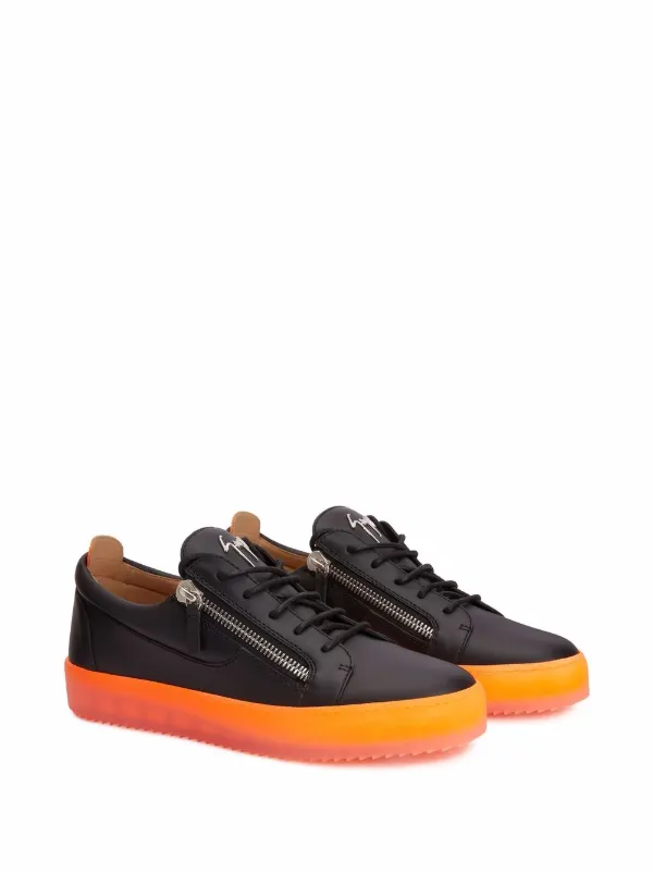 Giuseppe Zanotti Orange and Black Athletic Shoes FRANKIE main image 4