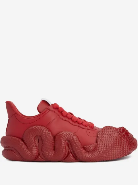 Giuseppe Zanotti Cobras snake-trimmed low-top sneakers