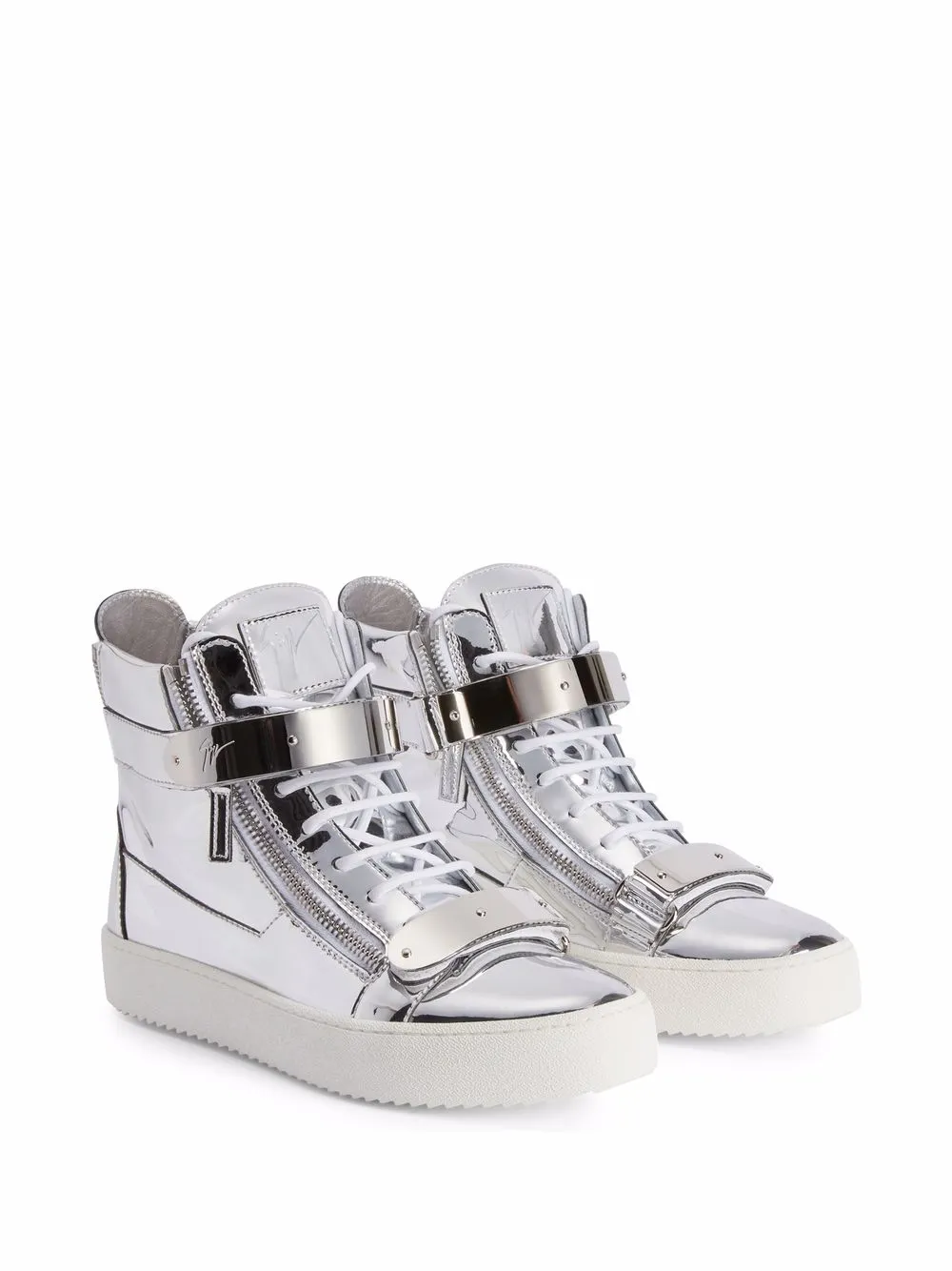 фото Giuseppe zanotti высокие кеды coby с эффектом металлик