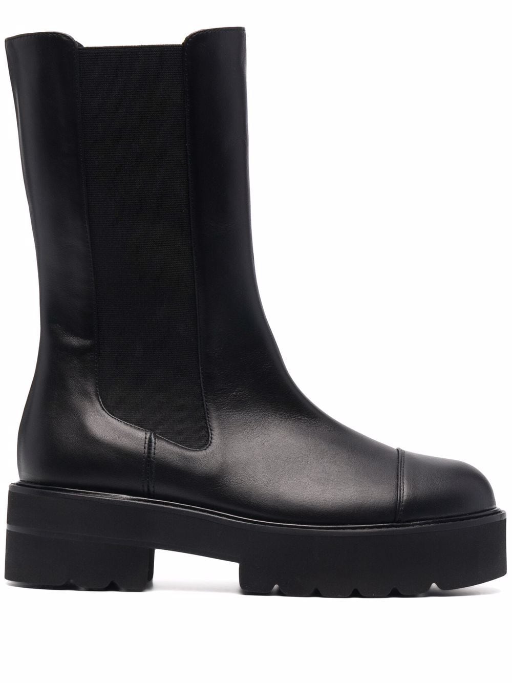 Stuart Weitzman Leather elastic-panel Boots - Farfetch