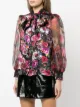 Alice+Olivia floral-print ruched blouse