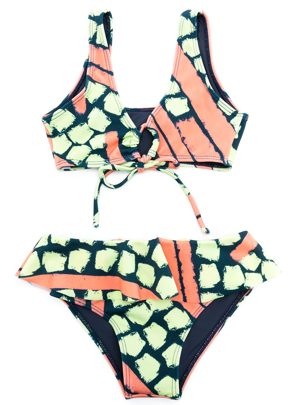 brigitte bikini à imprimé abstrait - multicolore