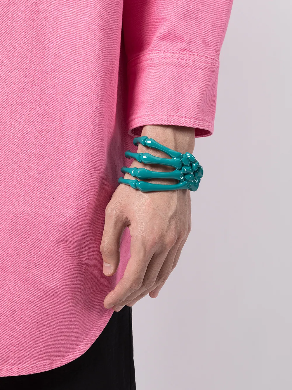 Raf Simons Armband met skelet - Groen