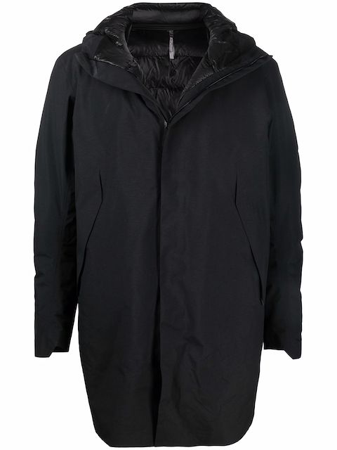 Veilance hooded padded coat