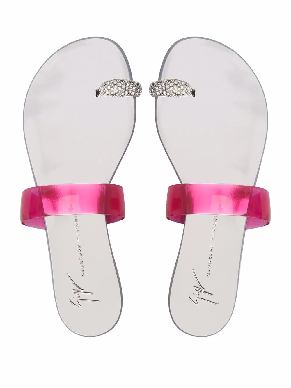 Shop Giuseppe Zanotti Ring Plexi Sandals In Pink