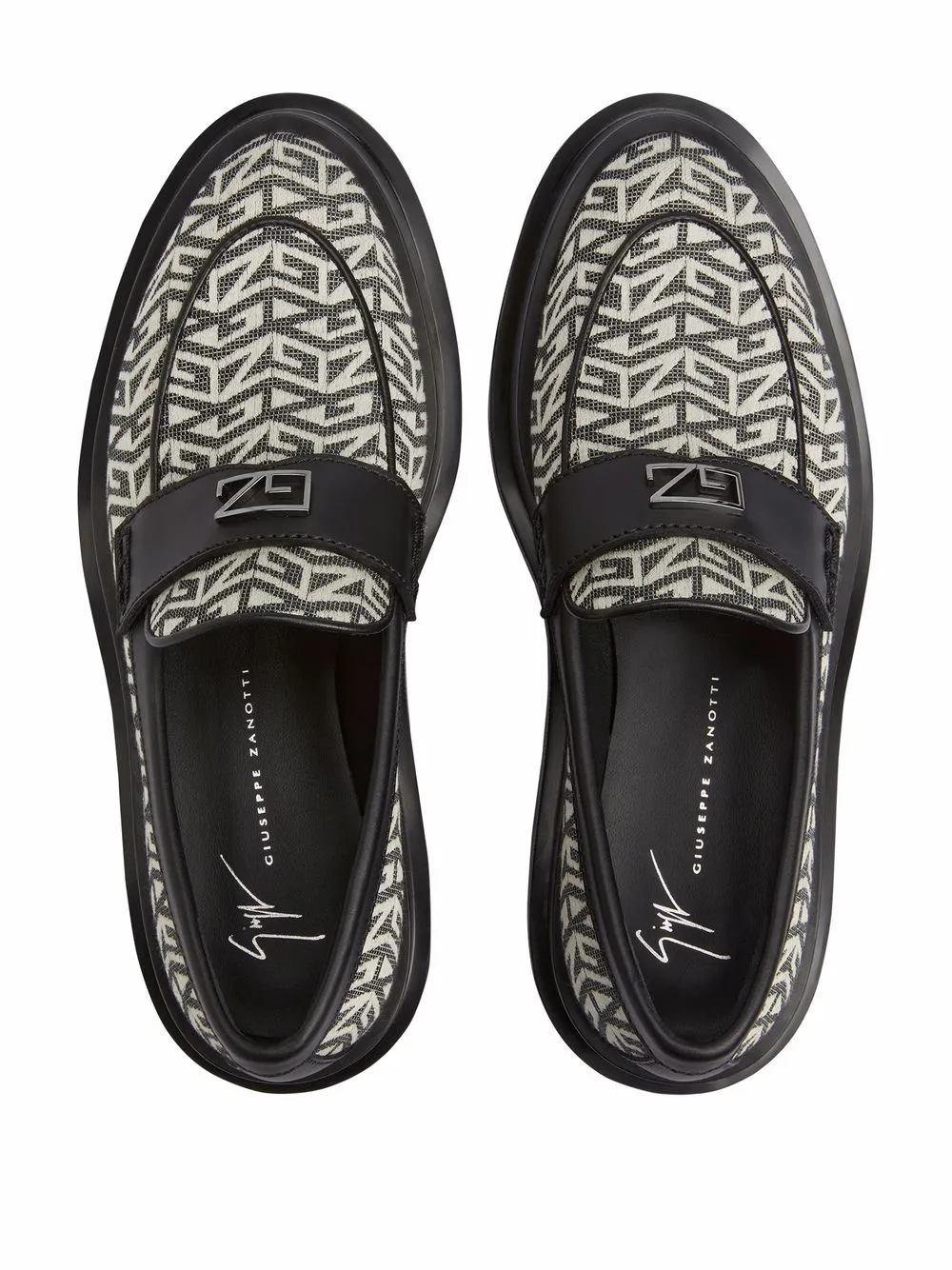 Giuseppe Zanotti Malick Monogram Loafers In Black