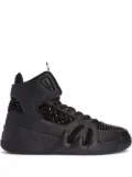 Giuseppe Zanotti Talon crystal-embellished high-top sneakers - Black