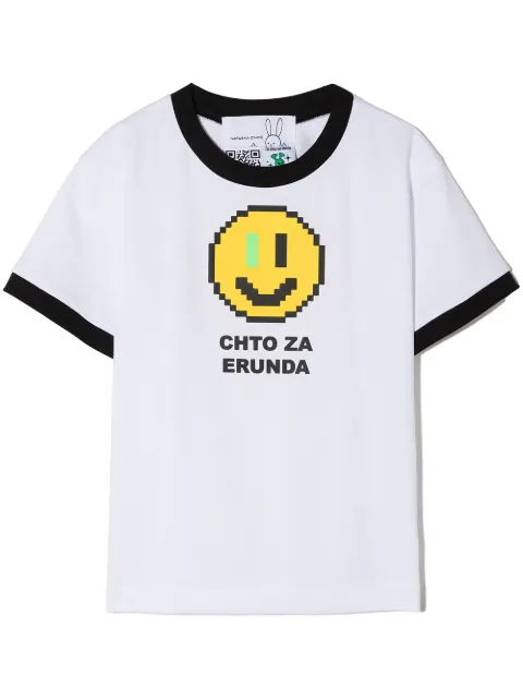 Natasha Zinko Kids smiley-print T-shirt
