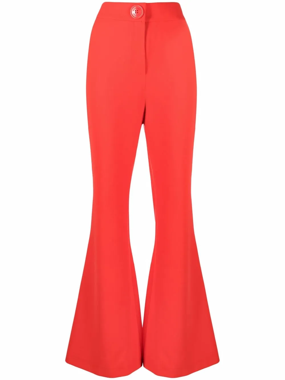 

Moschino pantalones acampanados con tiro alto - Rojo