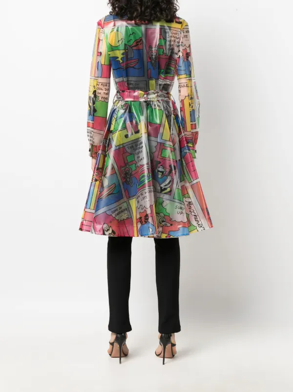 moschino shoe print coat