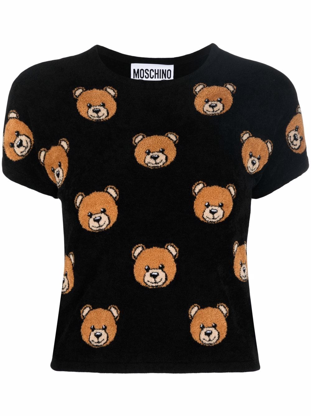 фото Moschino футболка с узором teddy bear