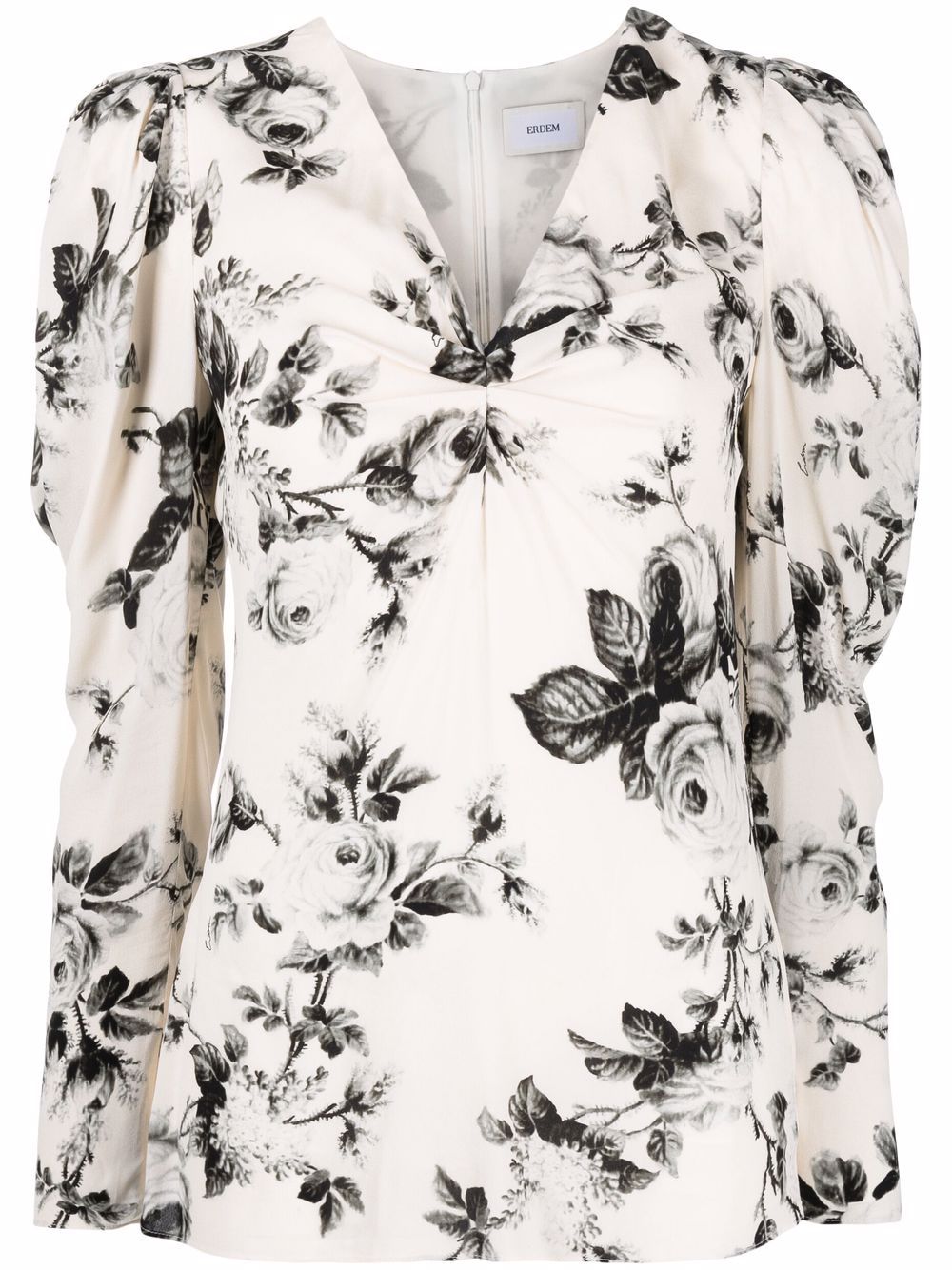 фото Erdem floral-print v-neck blouse