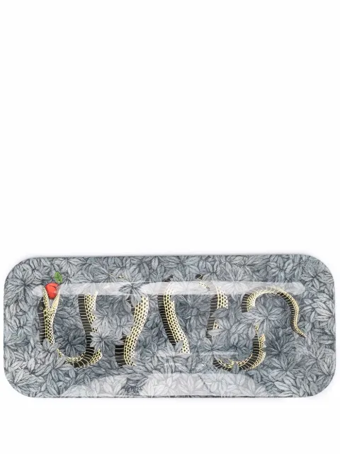 Fornasetti Original Sin snake-print tray