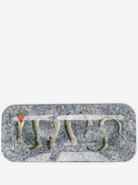 Fornasetti Original Sin snake-print tray