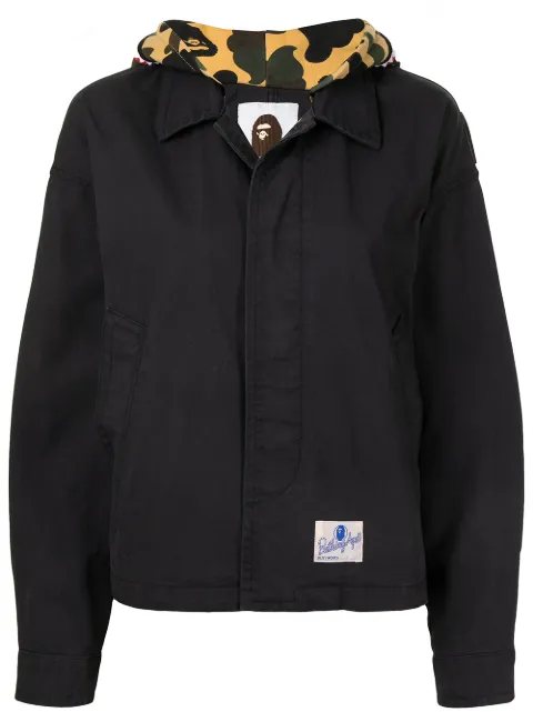 A BATHING APE® patterned hooded jacket