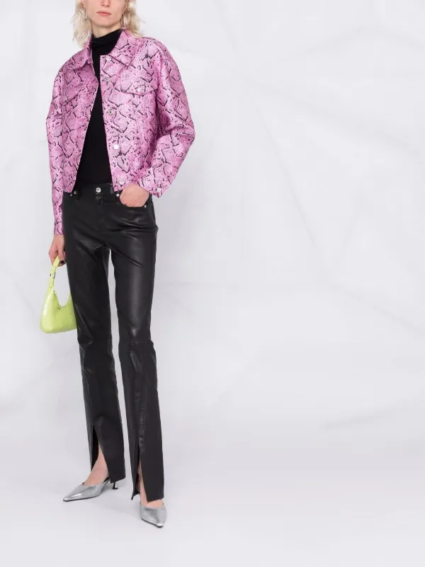 snakeskin denim jacket