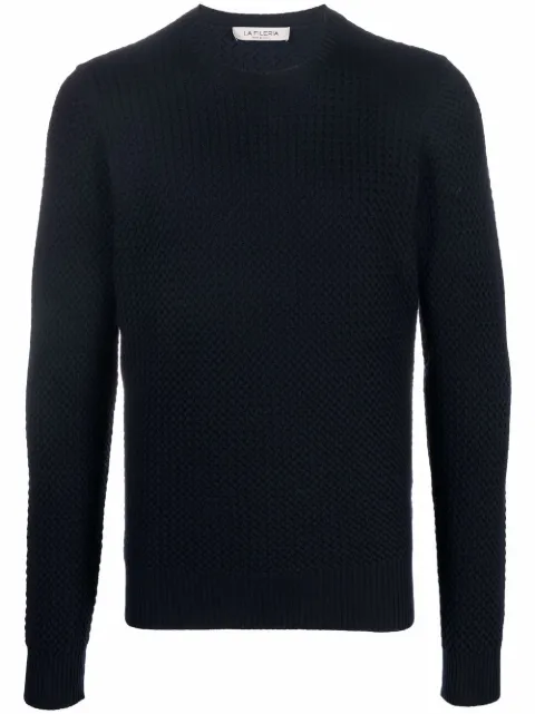 Fileria waffle-knit crew-neck jumper