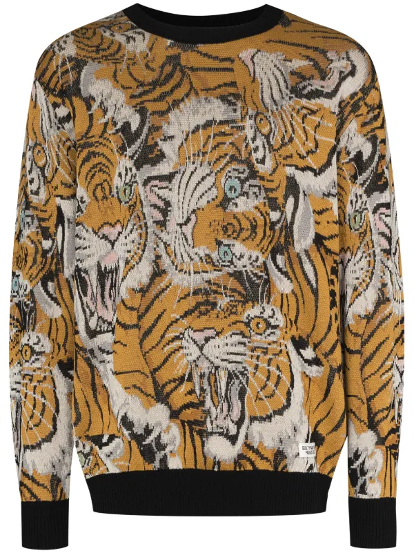 Wacko Maria x Tim Lehi tiger-jacquard Jumper - WakeorthoShops