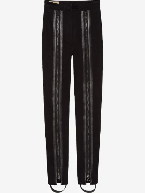 Gucci zip-detail stirrup trousers