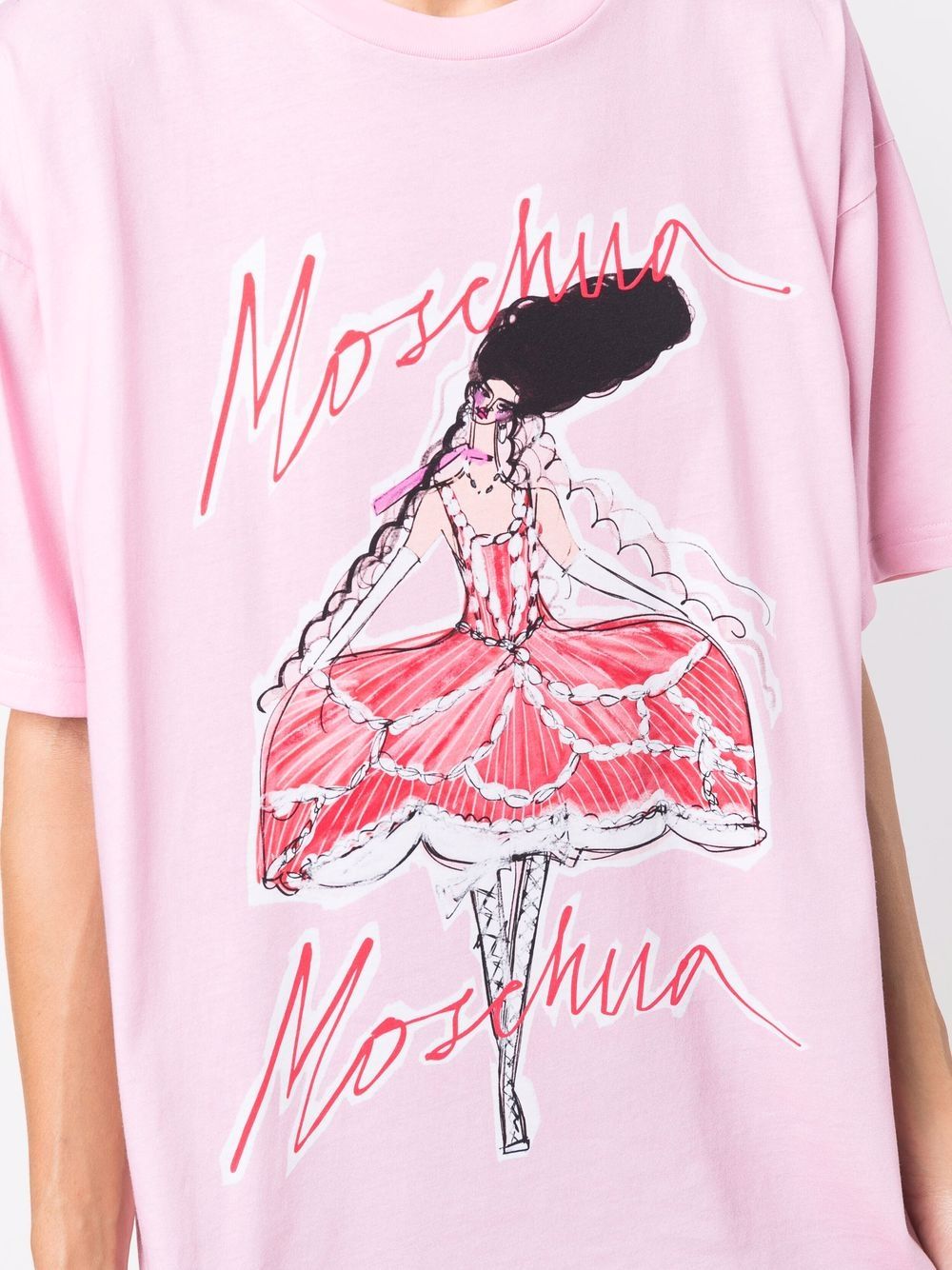 фото Moschino футболка оверсайз с принтом