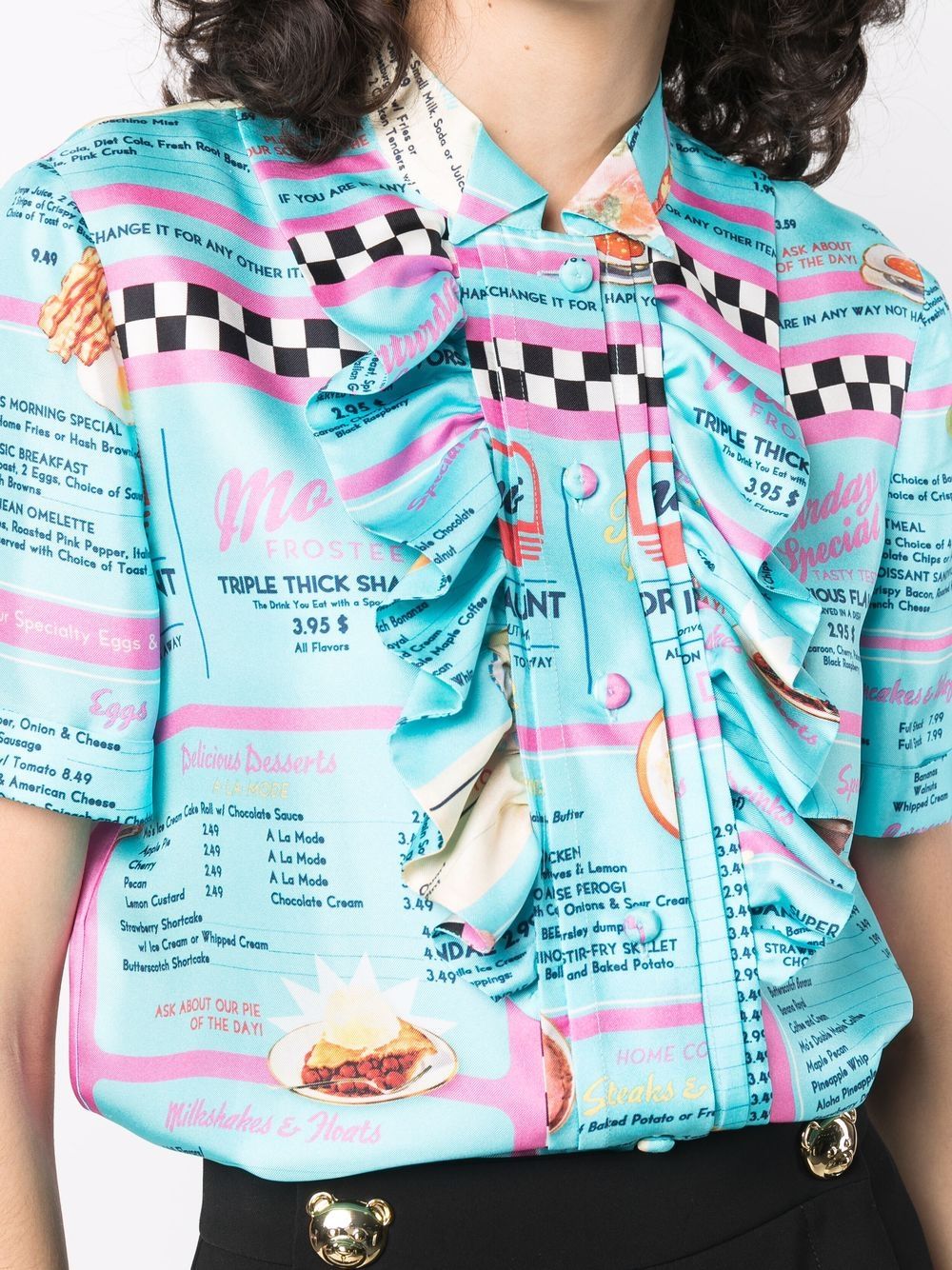 фото Moschino рубашка milkshake menu