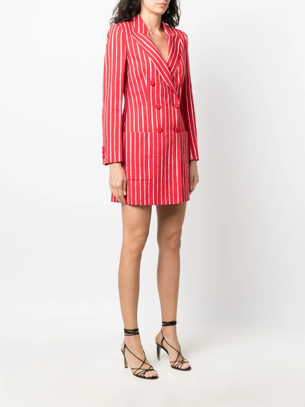 фото Moschino платье-блейзер pinstripes twill