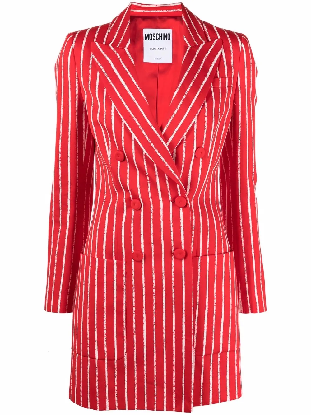 фото Moschino платье-блейзер pinstripes twill