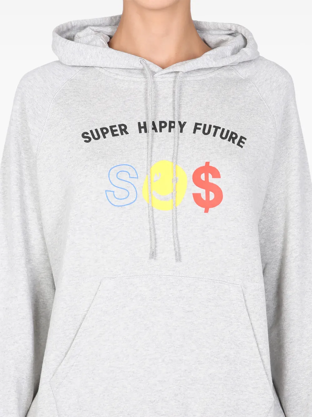  être Cécile Hoodie Mit Grafischem Print   Grau 