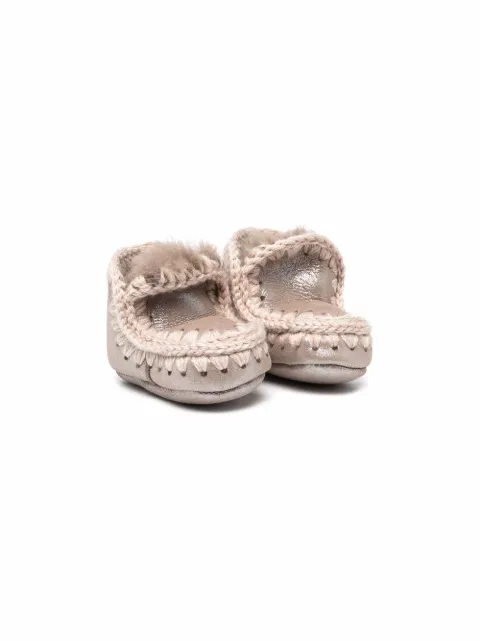 Mou Kids metallic-effect boots