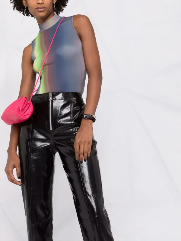 Shop Bottega Veneta leather zip-slit 
