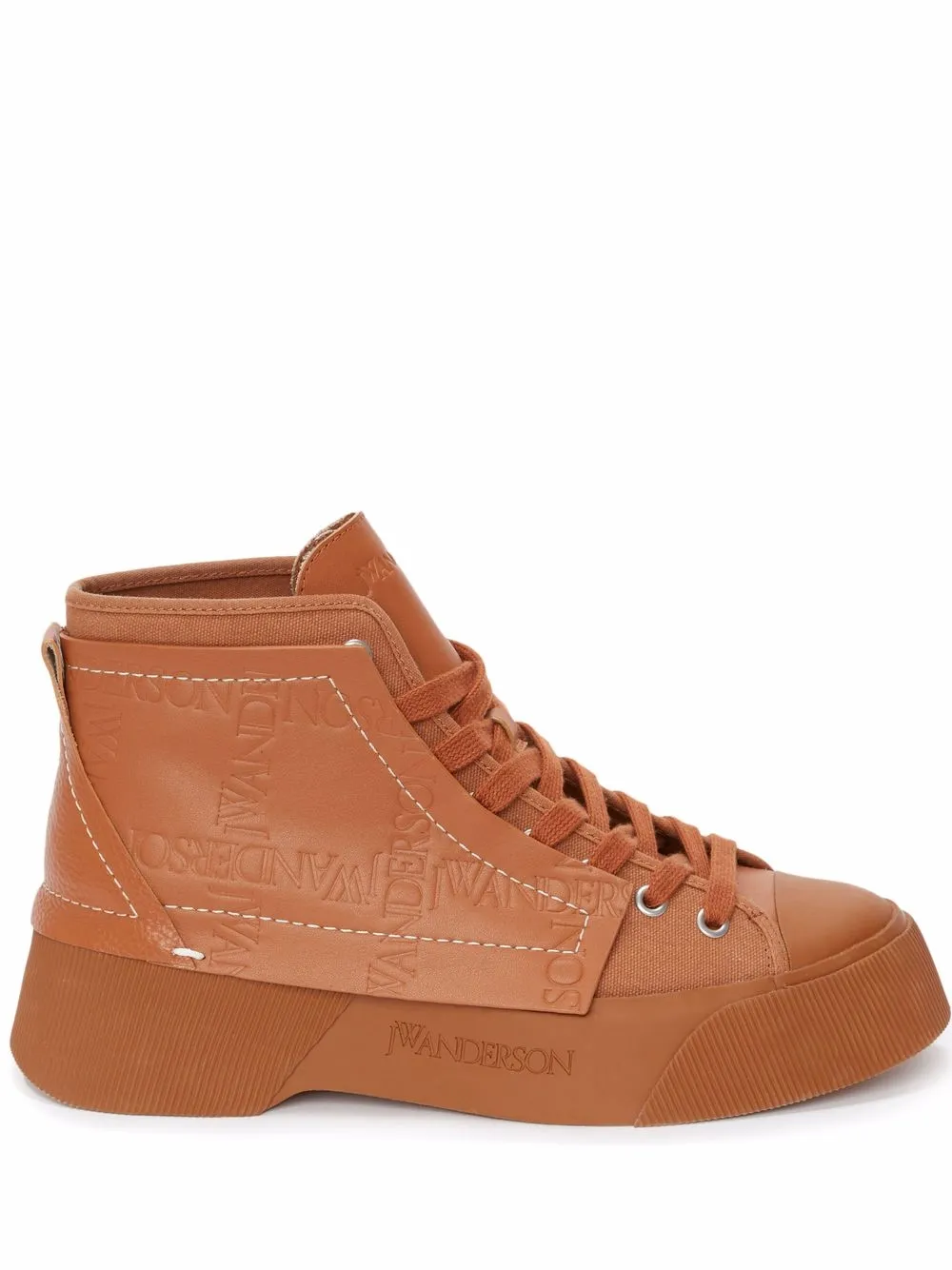 embossed high-top sneakers