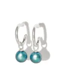 Hatton Labs pearl drop hoop earrings - Silver