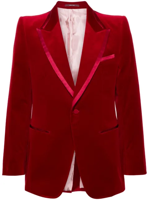 Gucci blazer de terciopelo con botones