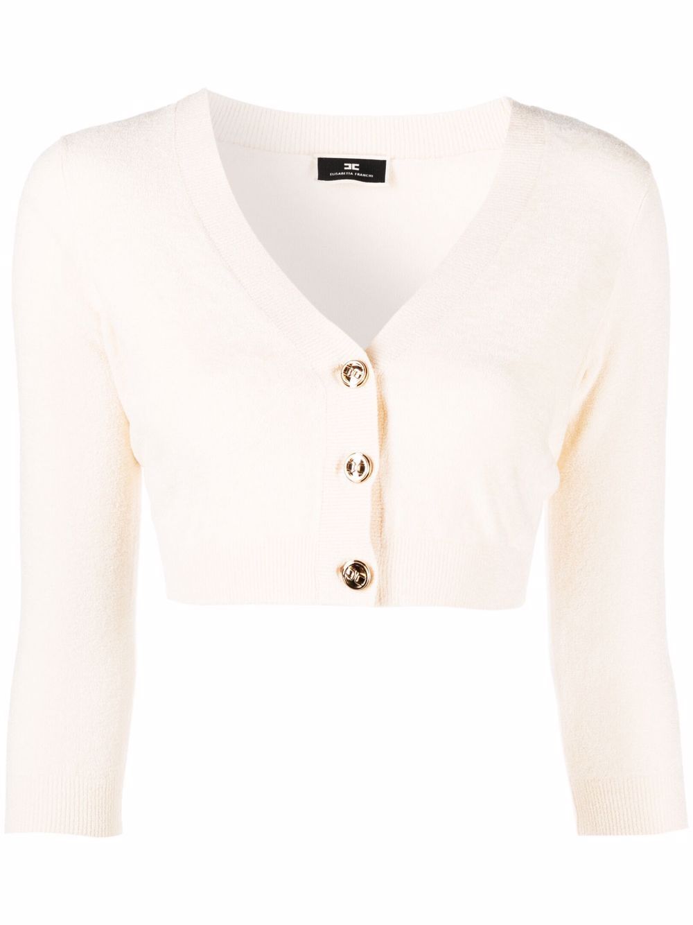 фото Elisabetta franchi cropped fine-knit cardigan