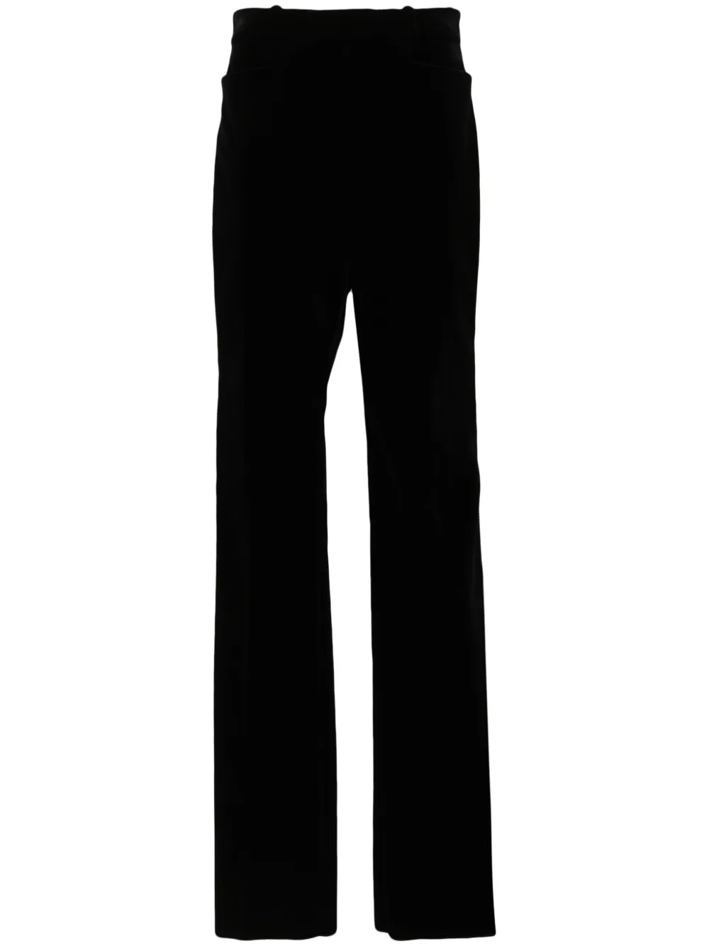 Gucci straight-leg velvet trousers - Black